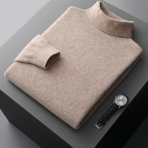 Jersey Cuello Alto Hombre Punto Suelto Otoño Invierno