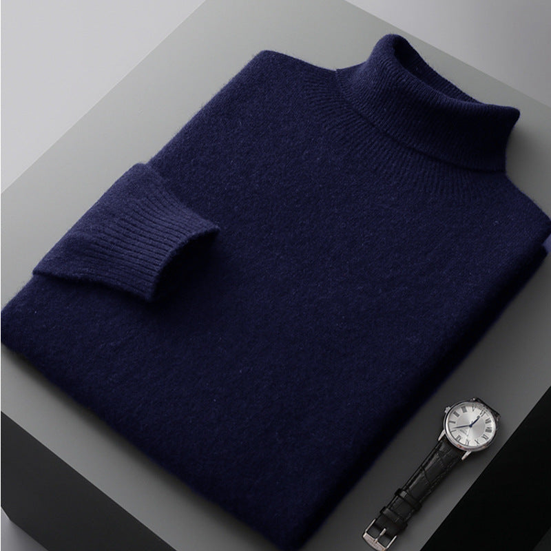 Jersey Cuello Alto Hombre Punto Suelto Otoño Invierno