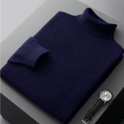 Jersey Cuello Alto Hombre Punto Suelto Otoño Invierno