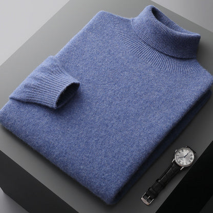 Jersey Cuello Alto Hombre Punto Suelto Otoño Invierno