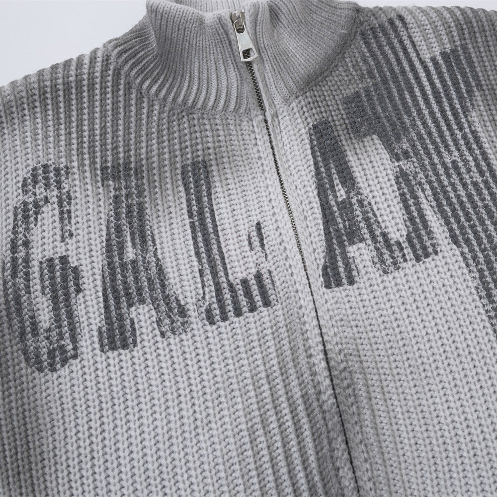 Cardigan Vintage Cuello Alto Mujer
