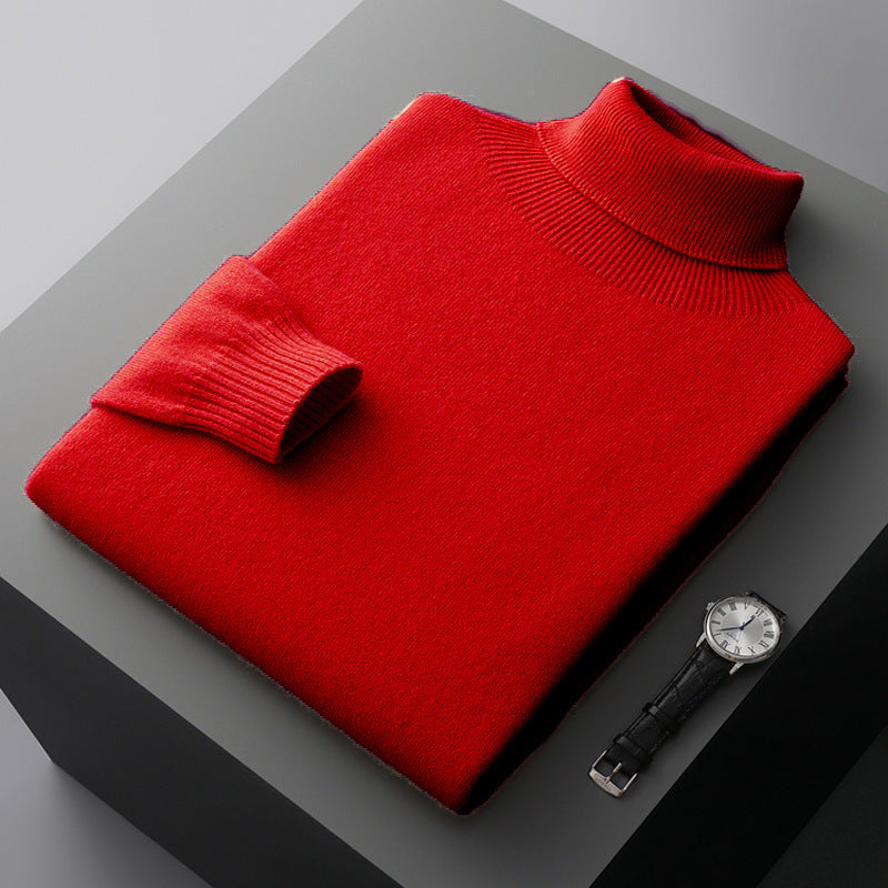 Jersey Cuello Alto Hombre Punto Suelto Otoño Invierno