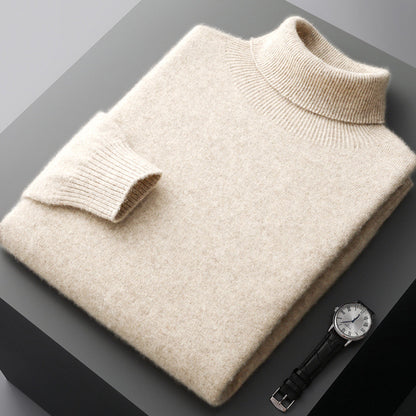 Jersey Cuello Alto Hombre Punto Suelto Otoño Invierno