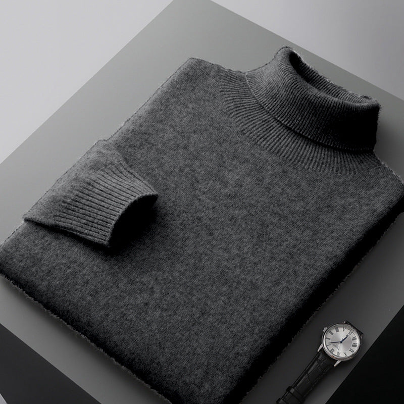 Jersey Cuello Alto Hombre Punto Suelto Otoño Invierno