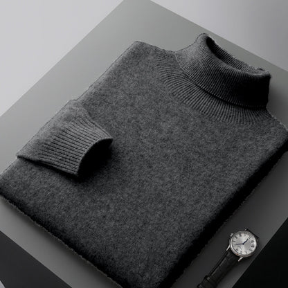 Jersey Cuello Alto Hombre Punto Suelto Otoño Invierno