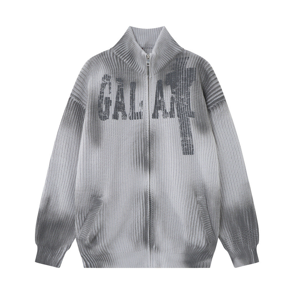 Cardigan Vintage Cuello Alto Mujer