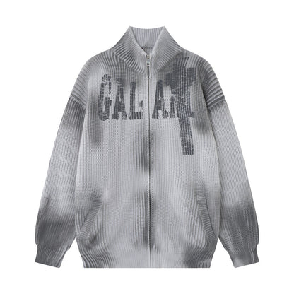 Cardigan Vintage Cuello Alto Mujer