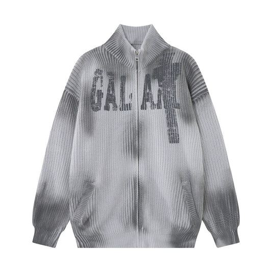 Cardigan Vintage Cuello Alto Mujer