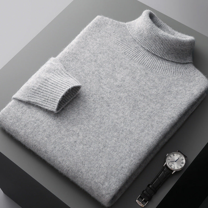 Jersey Cuello Alto Hombre Punto Suelto Otoño Invierno