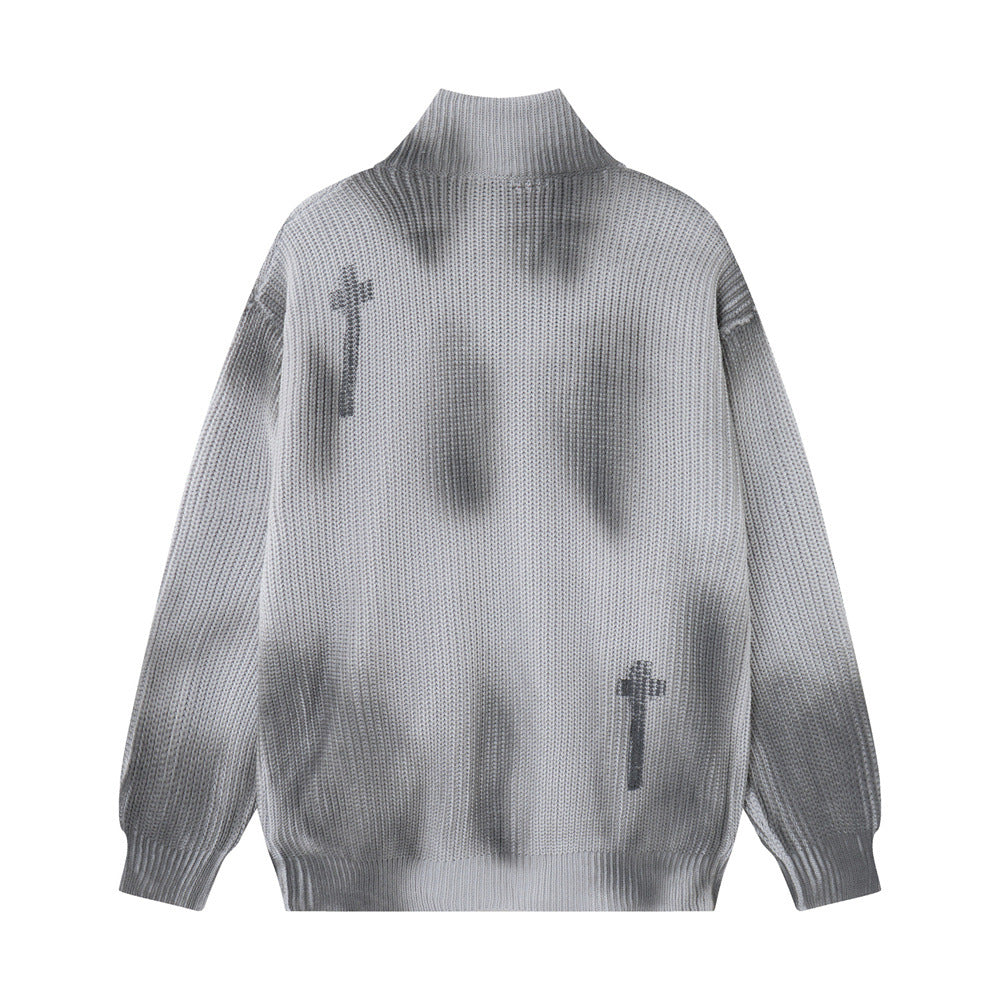 Cardigan Vintage Cuello Alto Mujer