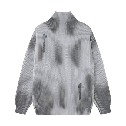 Cardigan Vintage Cuello Alto Mujer