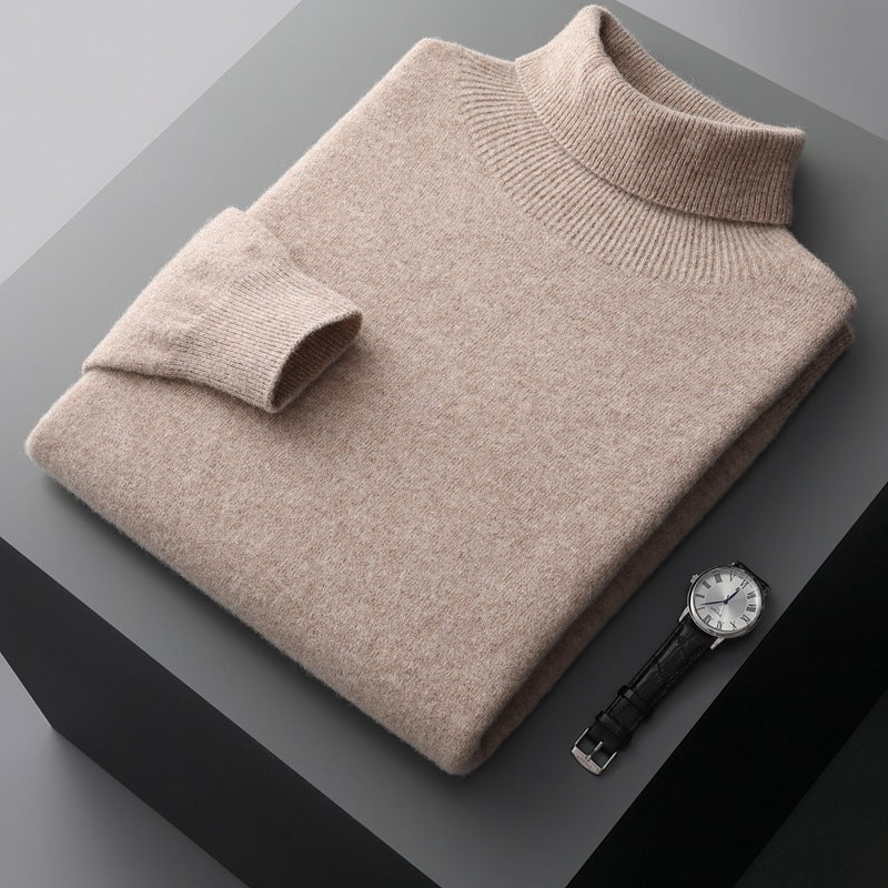 Jersey Cuello Alto Hombre Punto Suelto Otoño Invierno