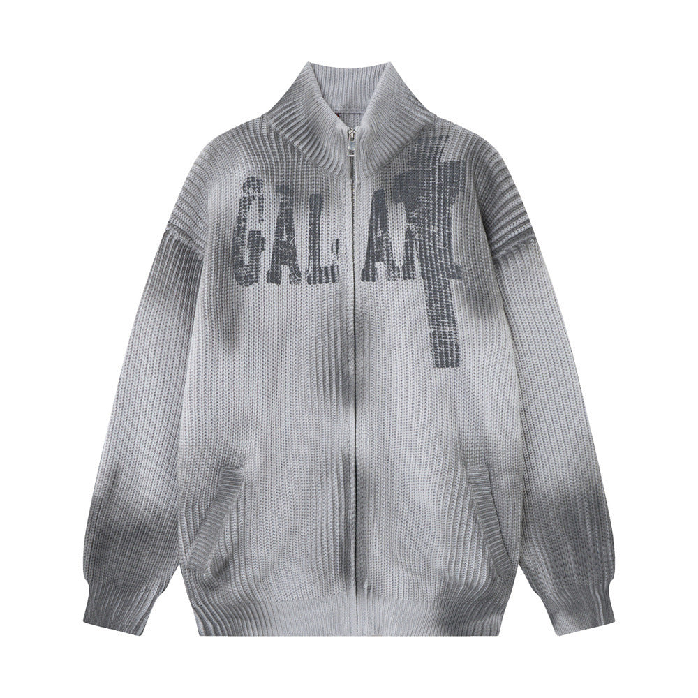 Cardigan Vintage Cuello Alto Mujer