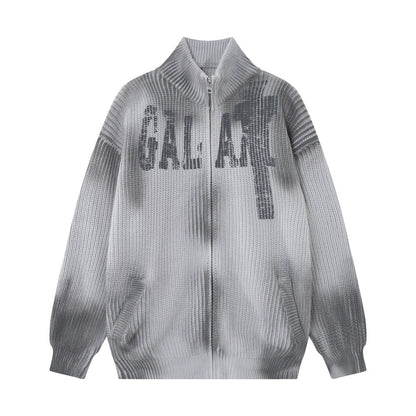 Cardigan Vintage Cuello Alto Mujer