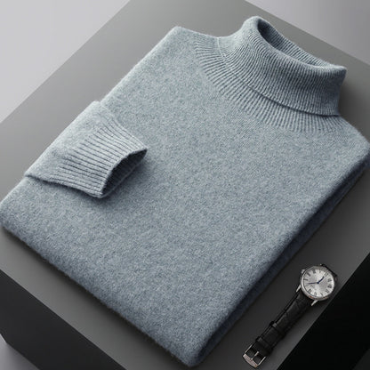 Jersey Cuello Alto Hombre Punto Suelto Otoño Invierno