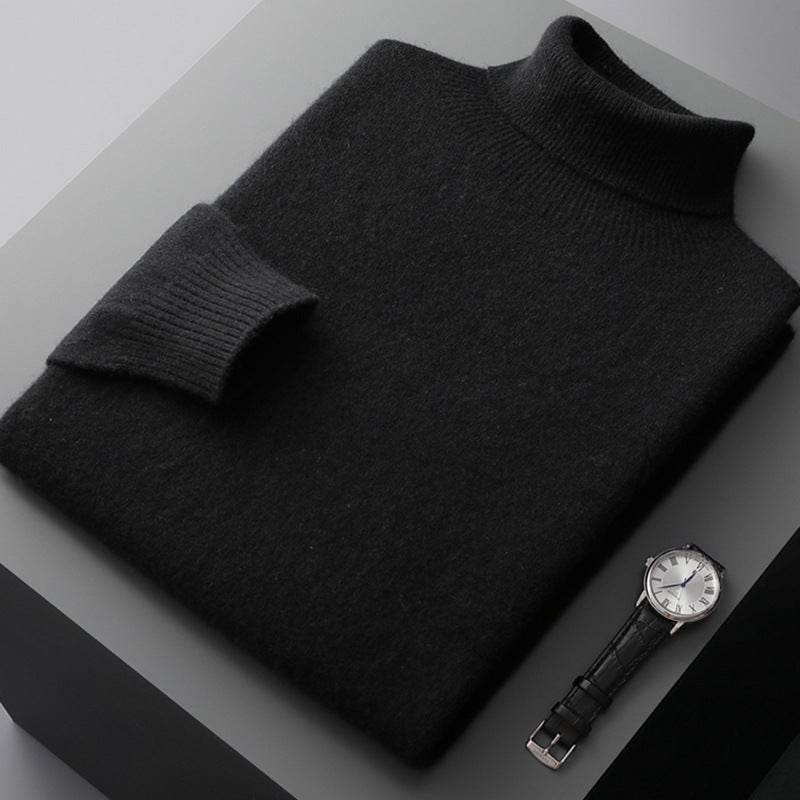 Jersey Cuello Alto Hombre Punto Suelto Otoño Invierno