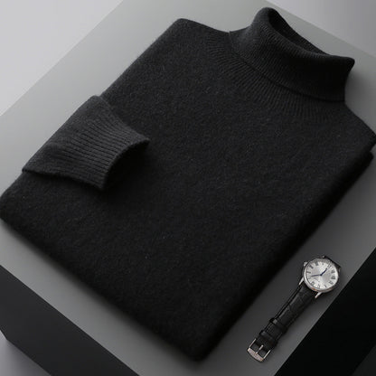 Jersey Cuello Alto Hombre Punto Suelto Otoño Invierno