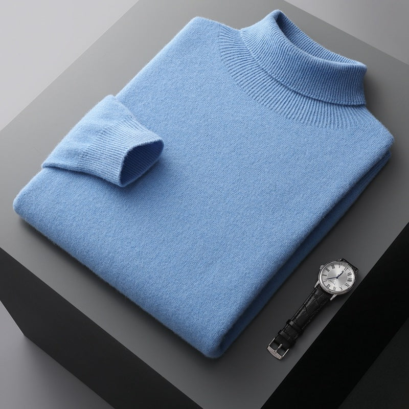 Jersey Cuello Alto Hombre Punto Suelto Otoño Invierno